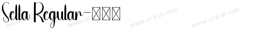 Sella Regular字体转换